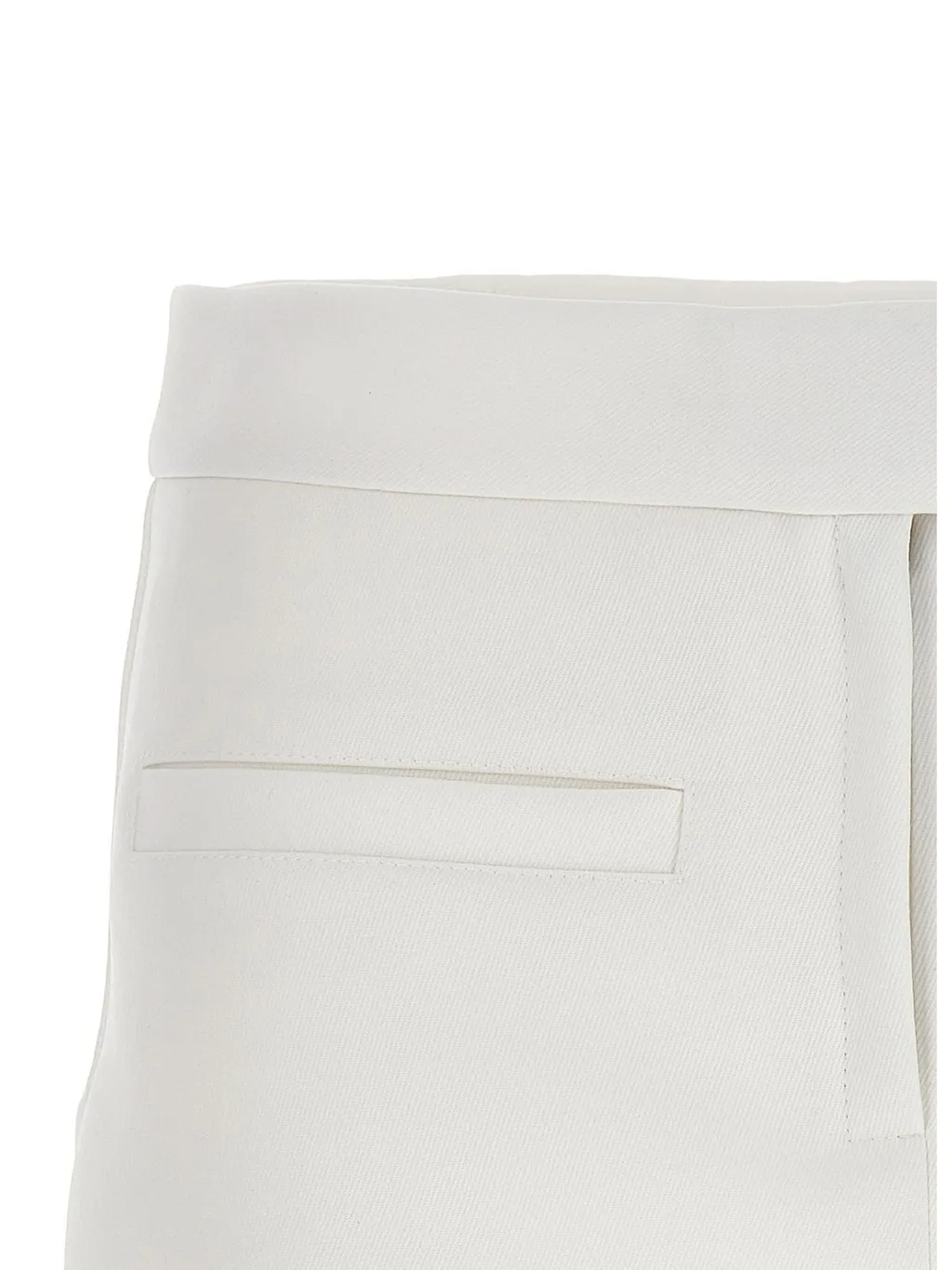 Logo Tag Twill Suspenders Mini Skirt