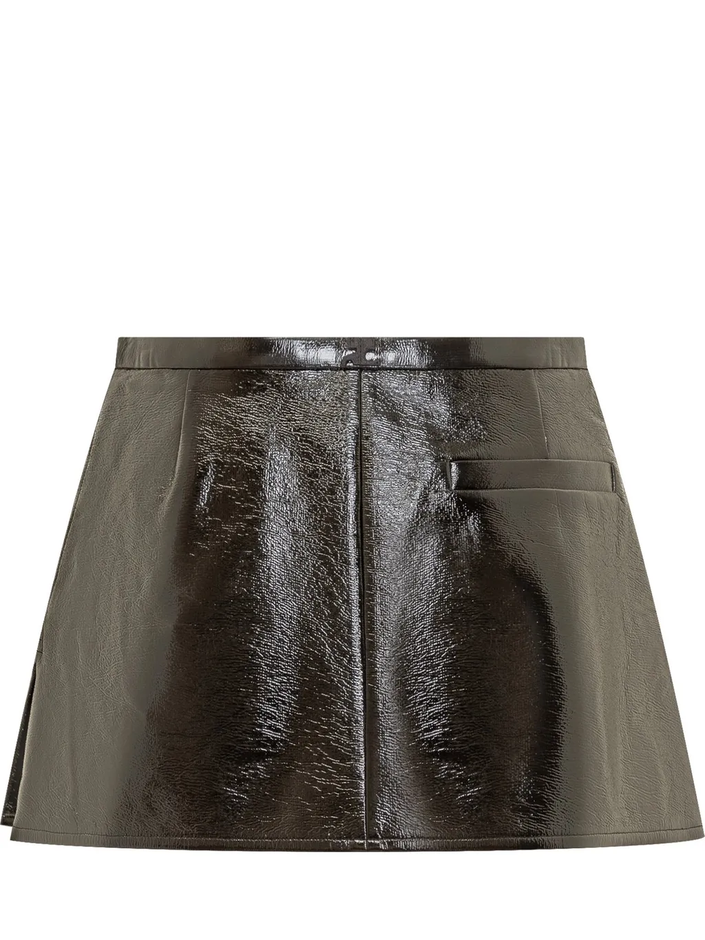 Vinyl Trapeze Mini Skirt