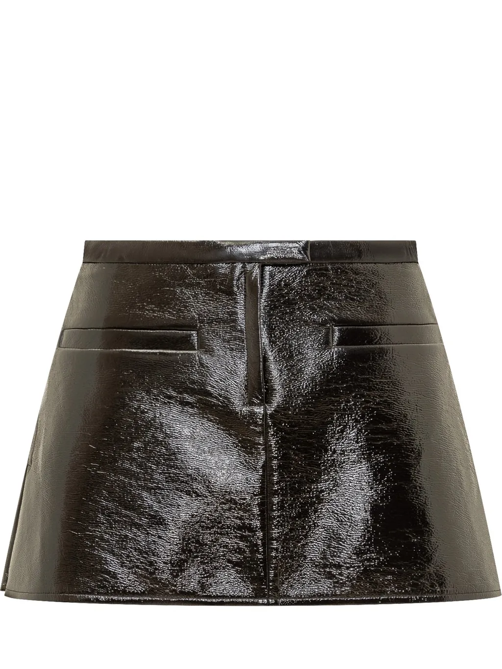 Vinyl Trapeze Mini Skirt