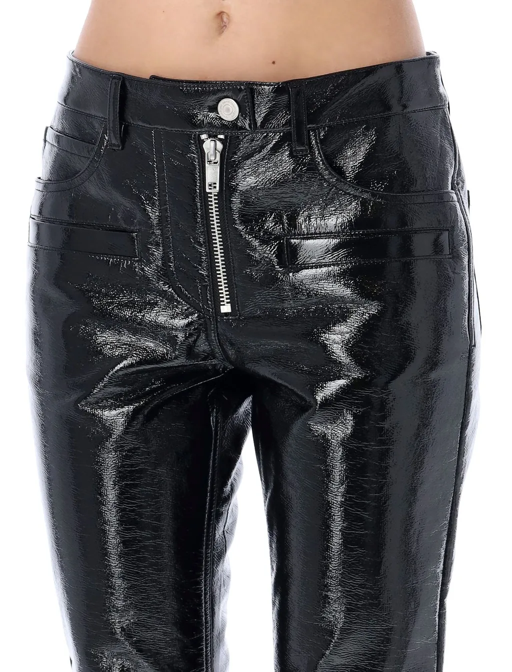 Logo Embroidered Zipped Pants