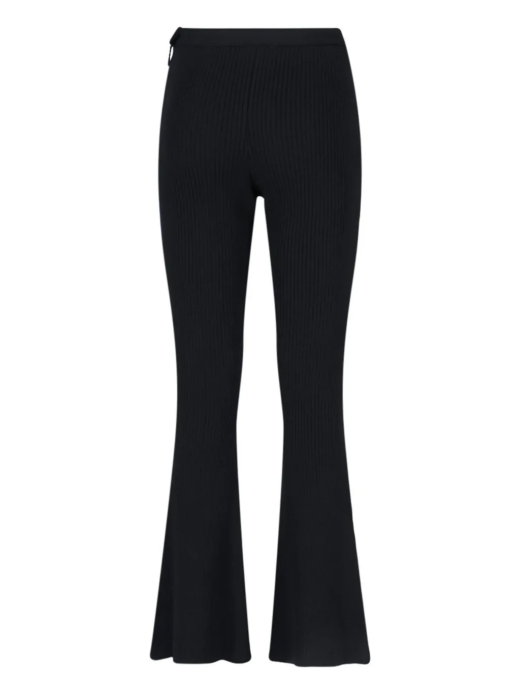 Logo Embroidered Ribbed Trousers