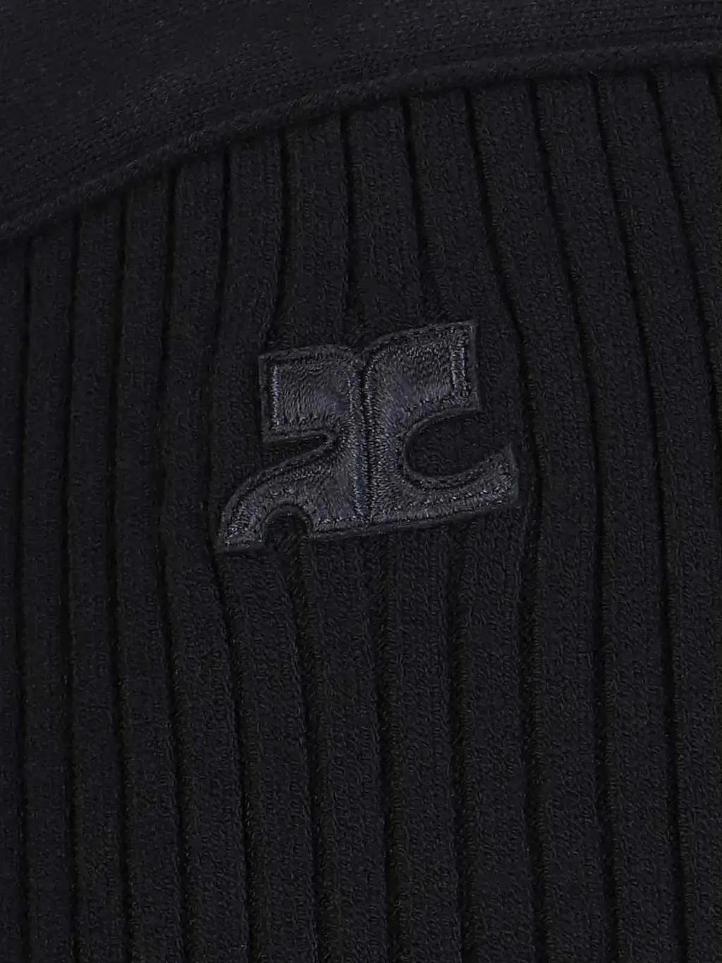 Logo Embroidered Ribbed Trousers