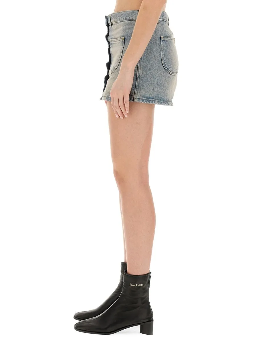 Multiflex Denim Mini Skirt