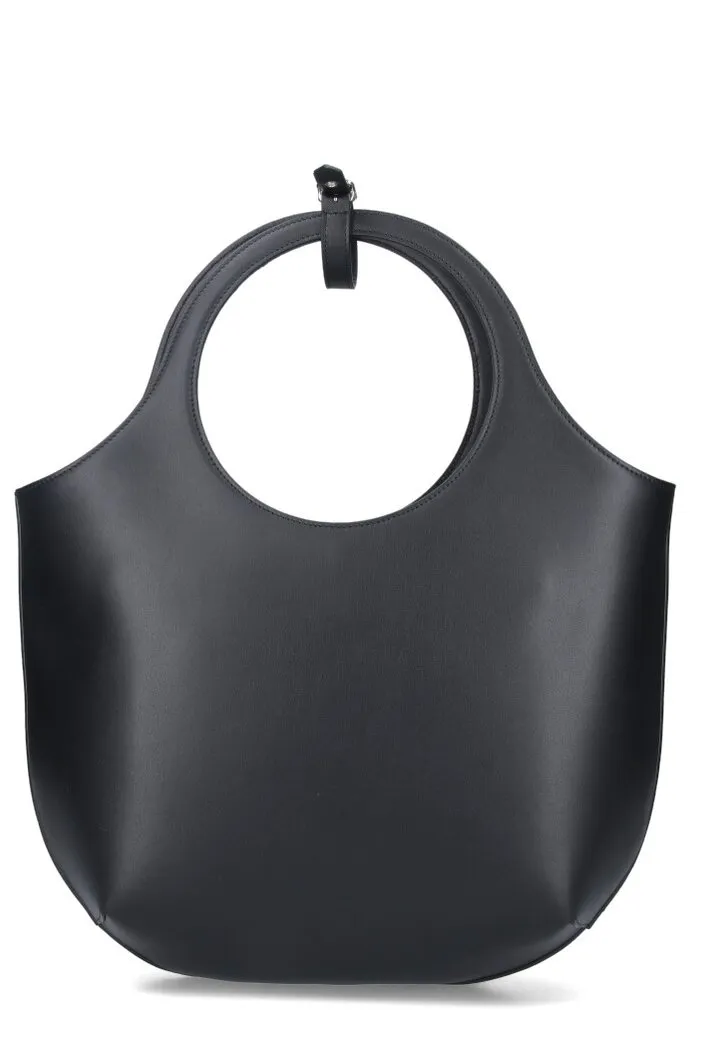 Logo Plaque Top Handle Bag