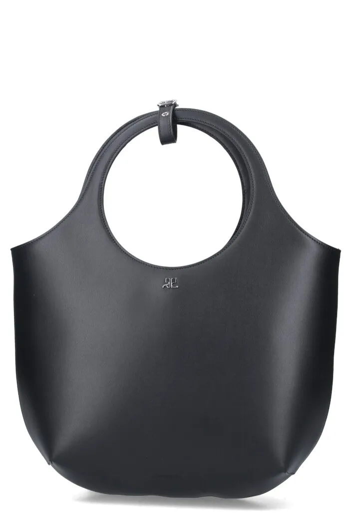 Logo Plaque Top Handle Bag