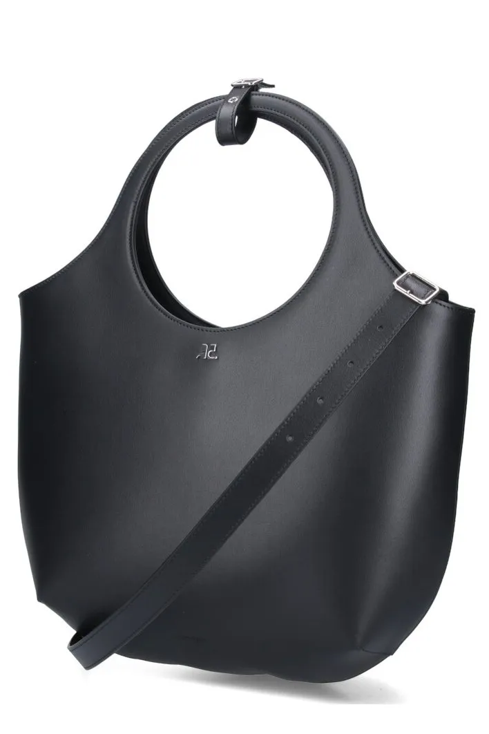 Logo Plaque Top Handle Bag