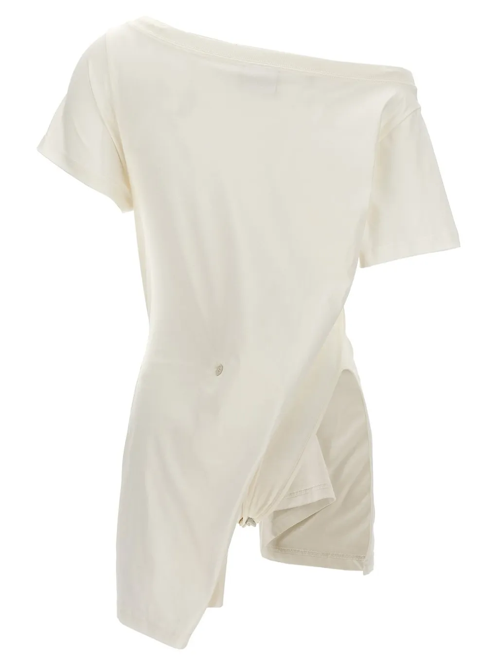 Logo Embroidered Asymmetric Dress