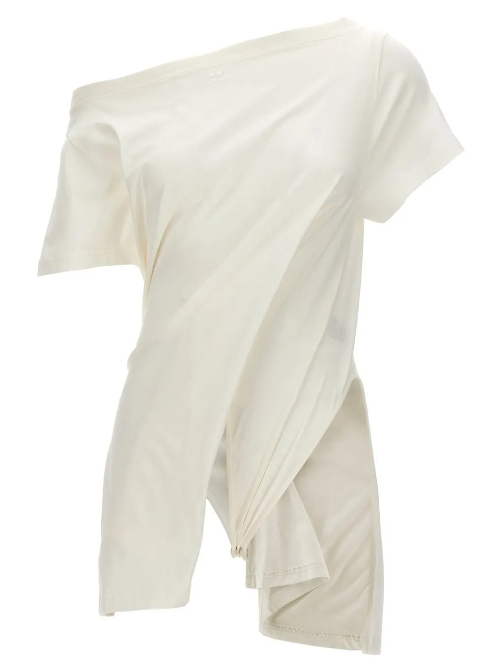 Logo Embroidered Asymmetric Dress
