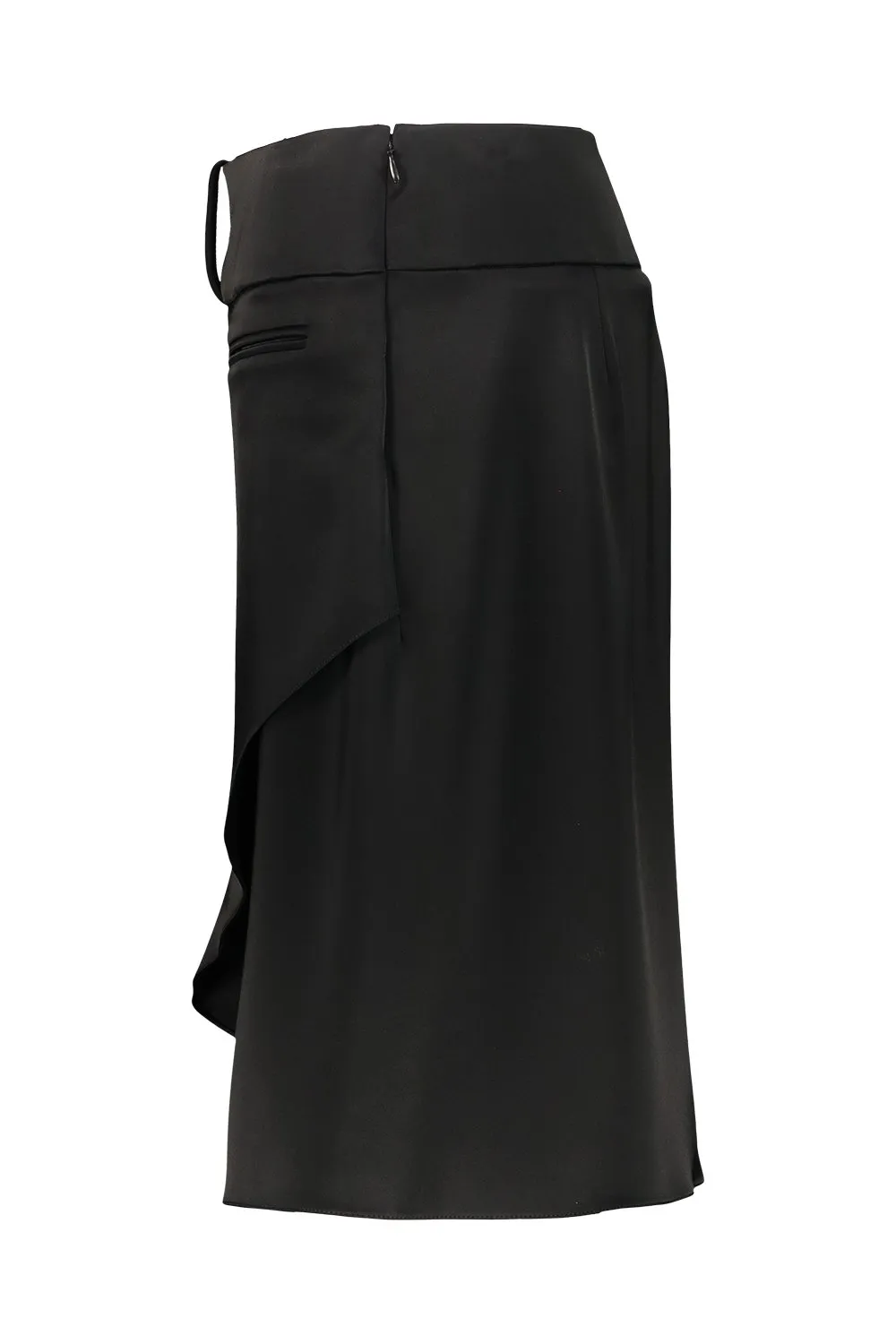 Infinity Asymmetric Satin Skirt