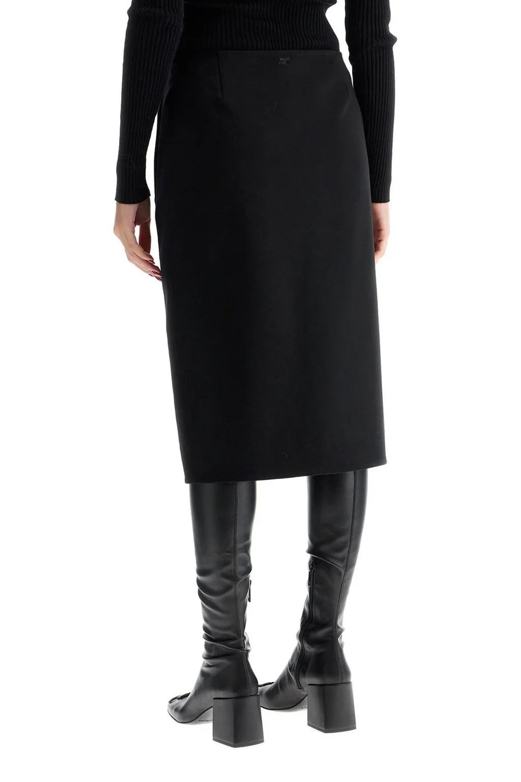 Oblique Tailored Midi Skirt