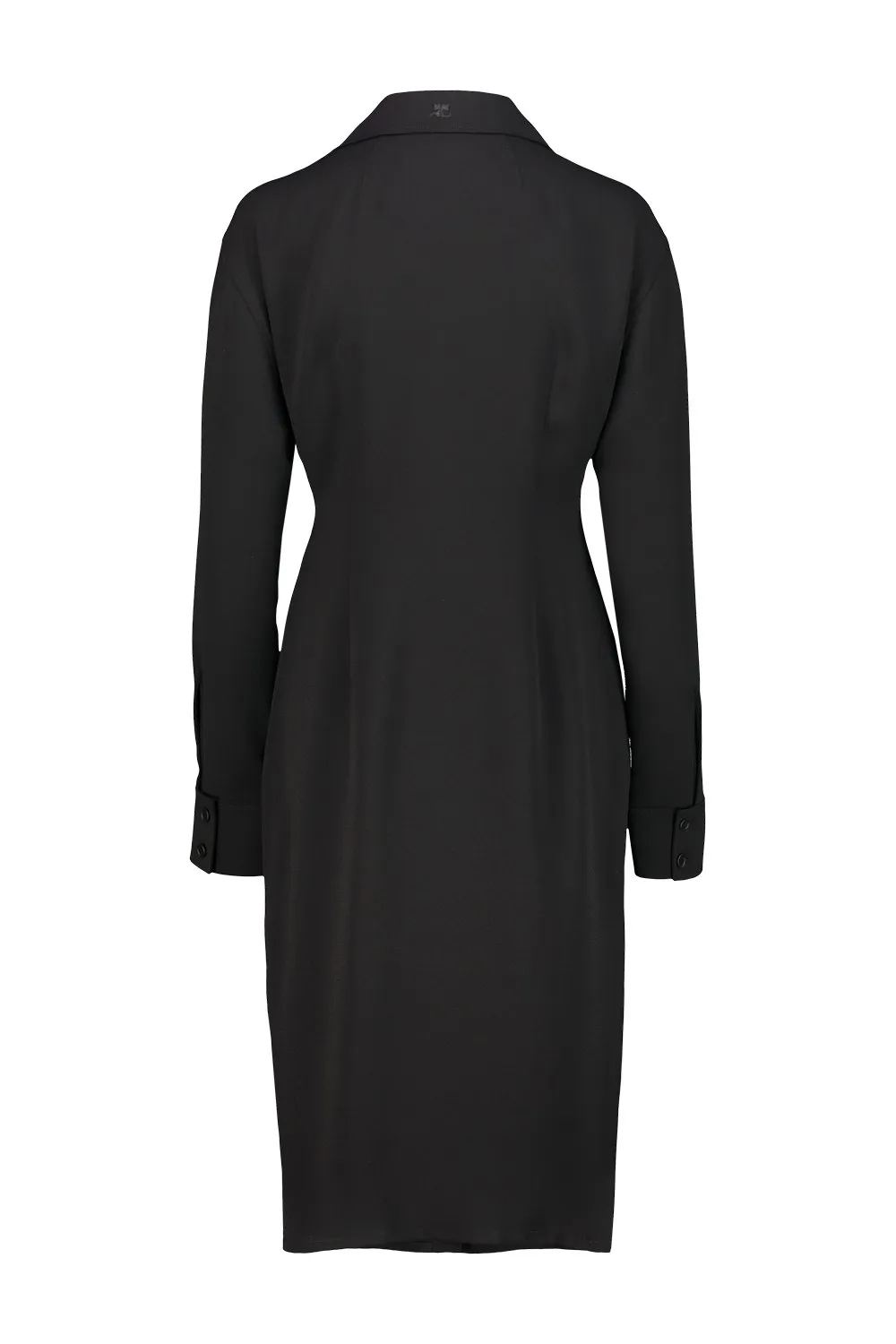 Long-Sleeved Midi Shirt Dress