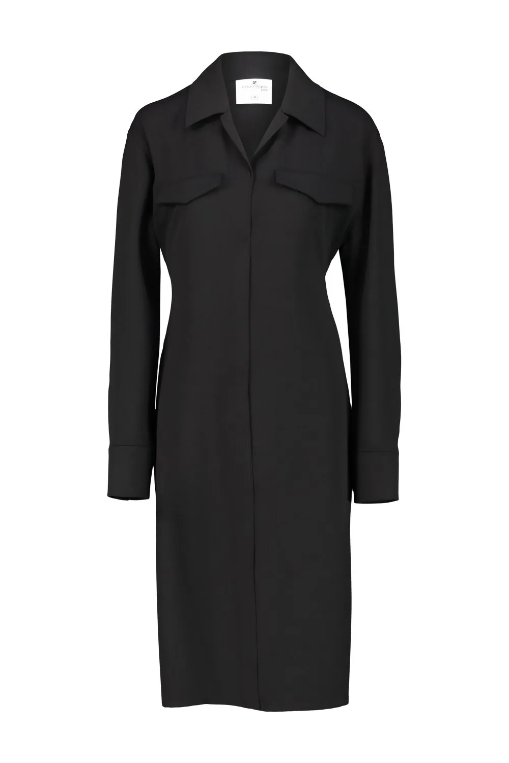 Long-Sleeved Midi Shirt Dress