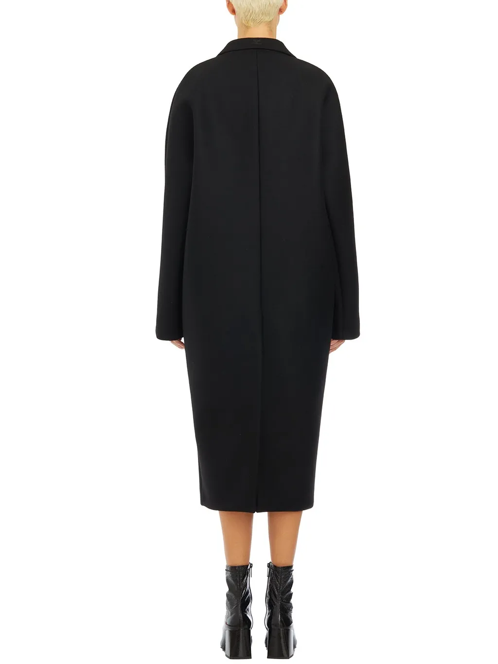 Cocoon Single-Breasted Long Coat
