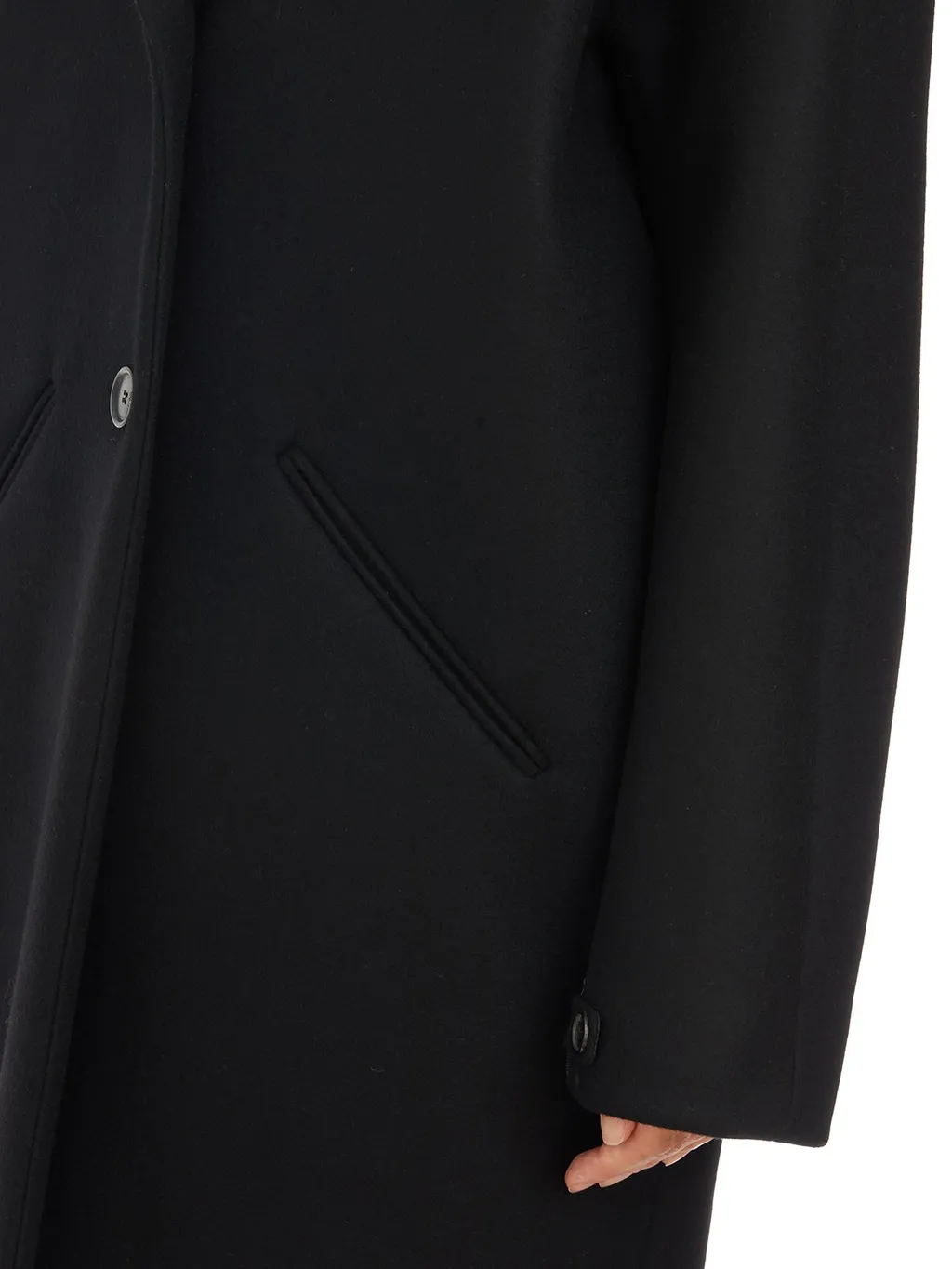 Cocoon Single-Breasted Long Coat
