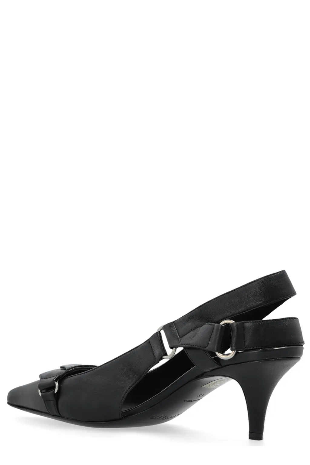 Racer Pointed-Toe Slingback Pumps