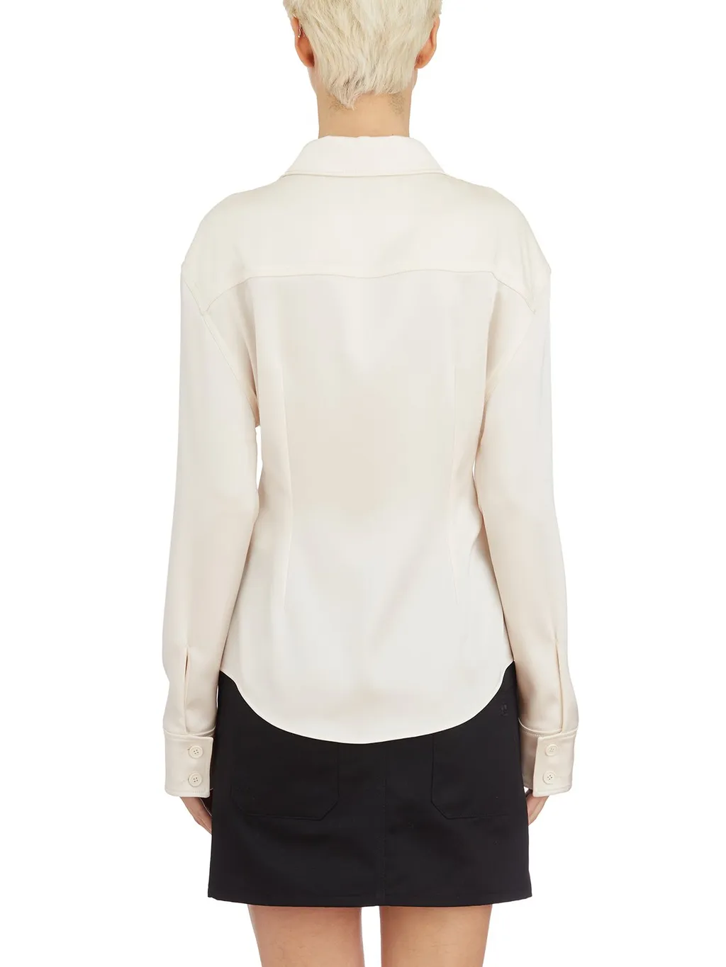 2-Pocket Satin Shirt