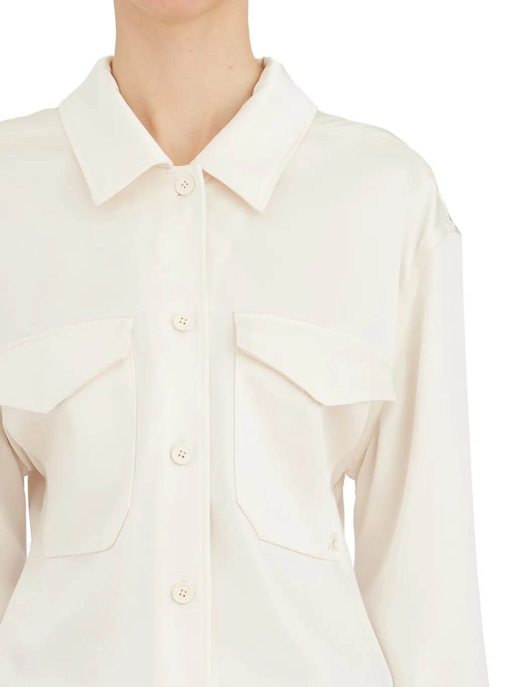 2-Pocket Satin Shirt