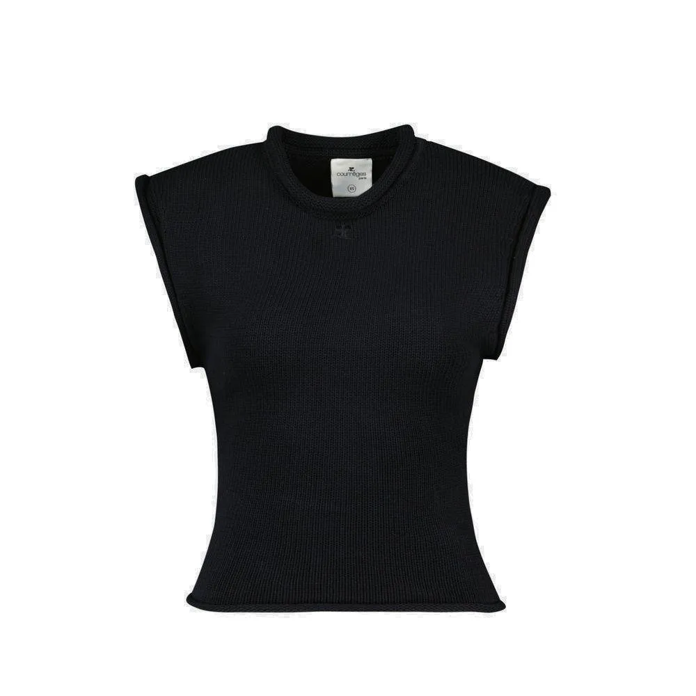 Cropped Knitted Tank Top