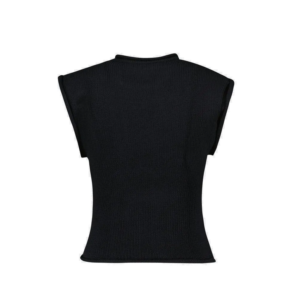 Cropped Knitted Tank Top