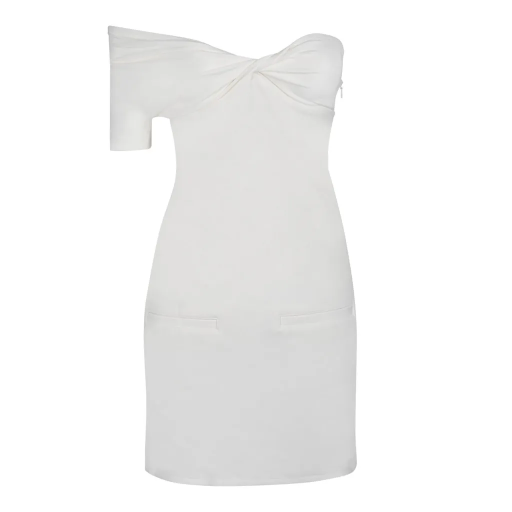 One-Shoulder A-Line Mini Dress
