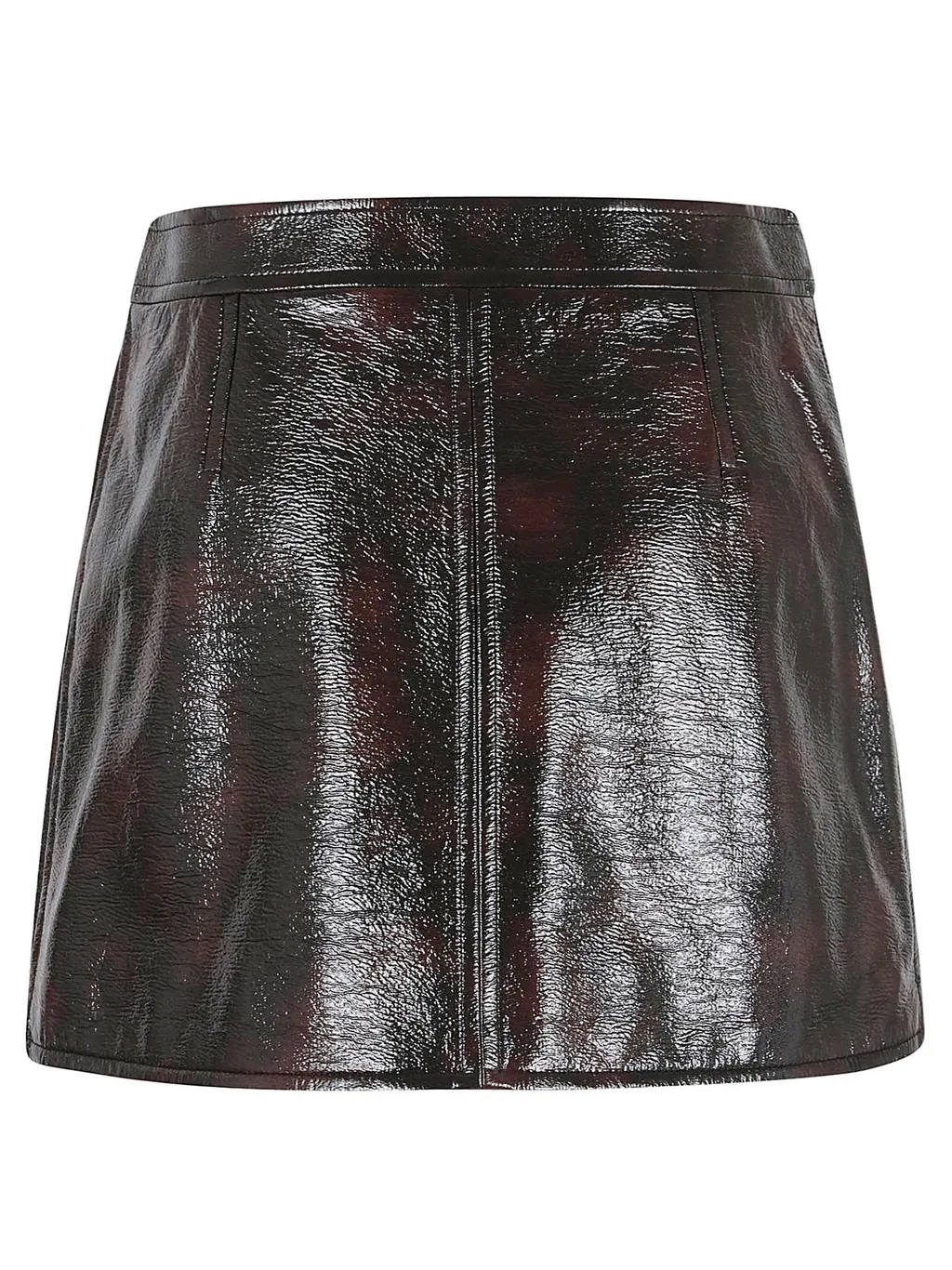 High Waist Straight Hem Mini Skirt