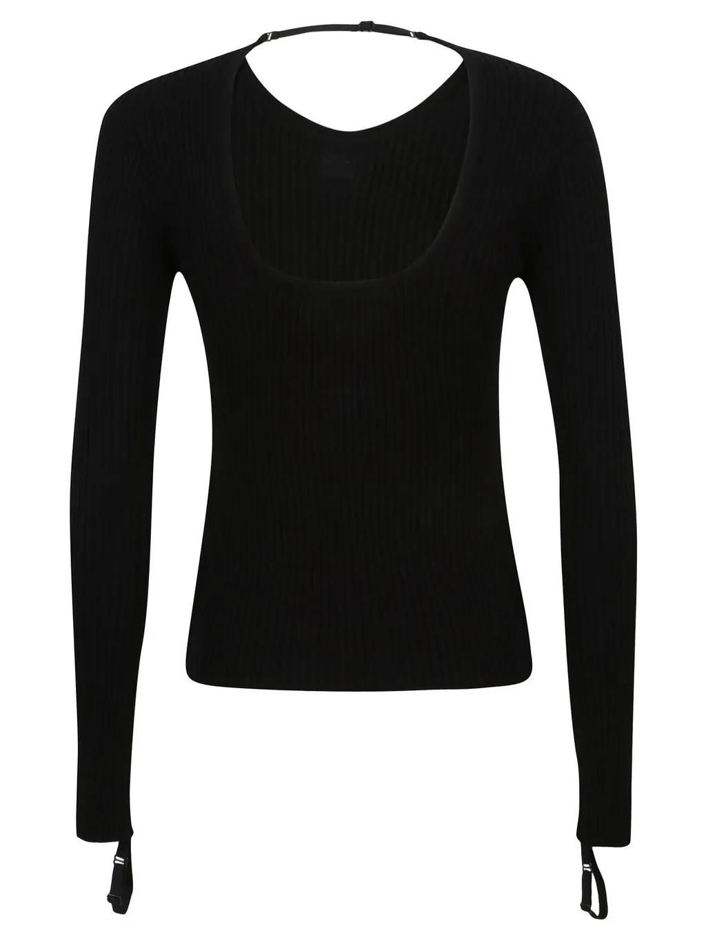 Ribbed Knit Long-Sleeved Jumper