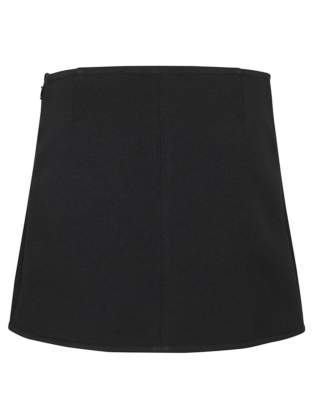 Ellipse Curved Hem Twill Mini Skirt