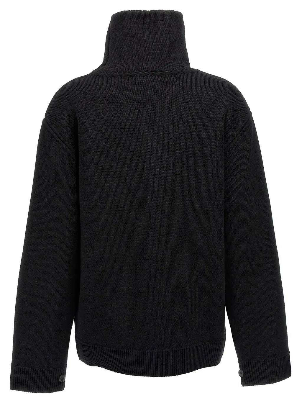 Oversized Mock-Neck Knitted Jumper