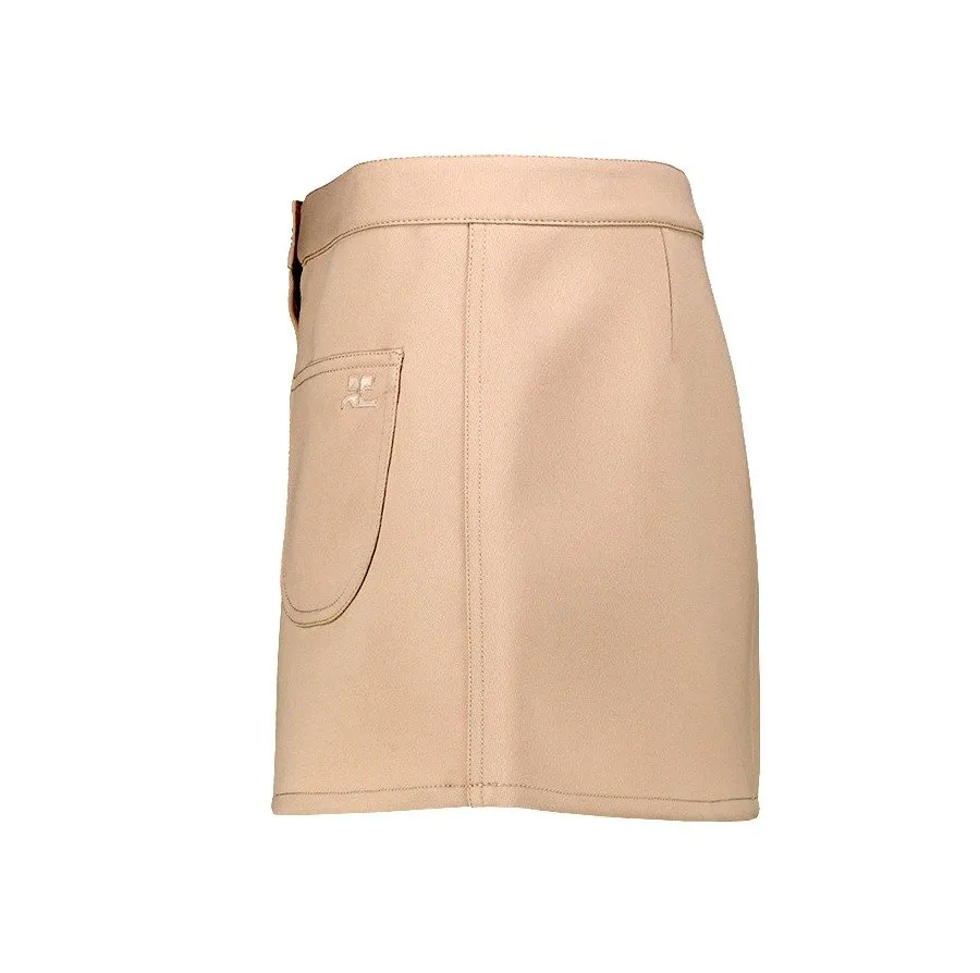 Pocket Detailed Twill Mini Skirt