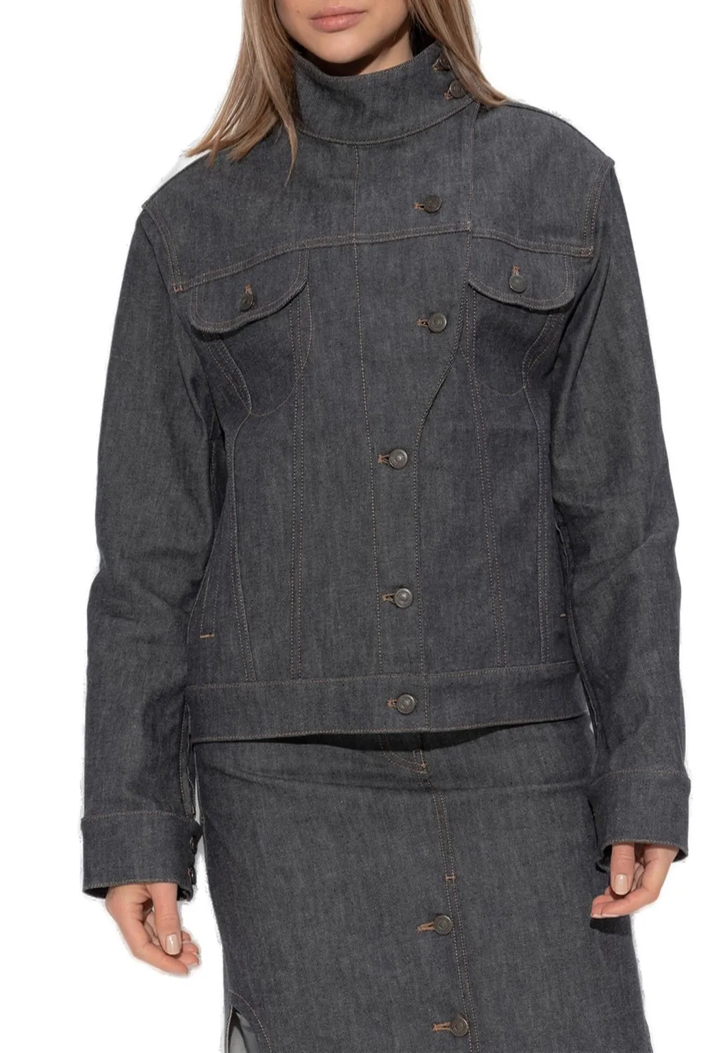 Motorcycle Button-Up Denim Jacket