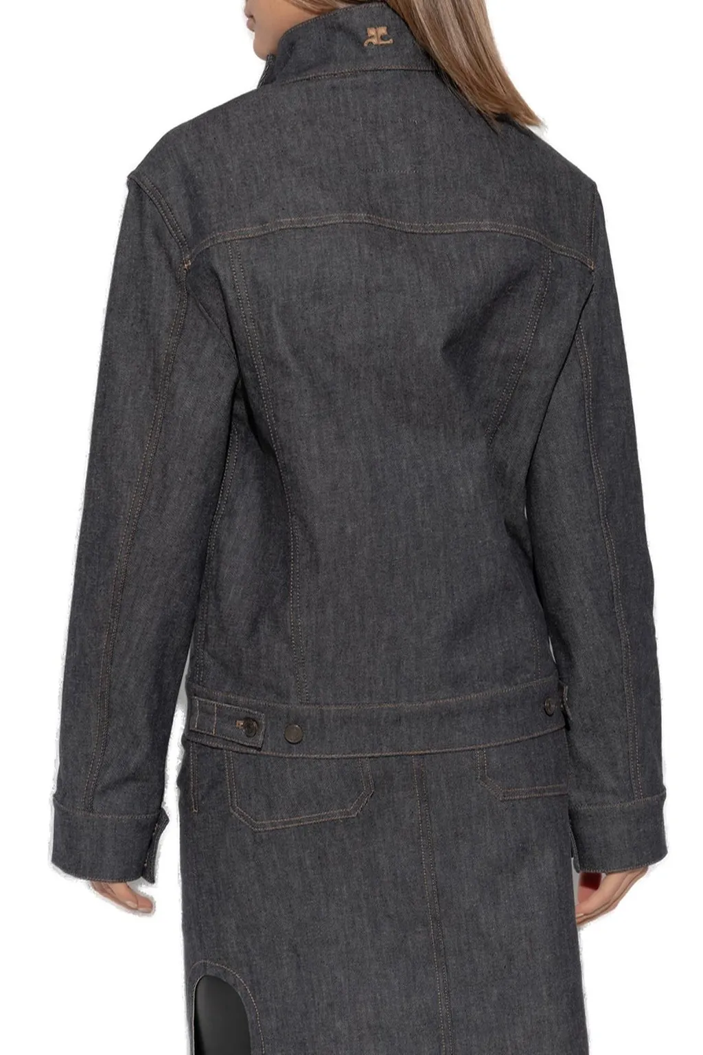 Motorcycle Button-Up Denim Jacket