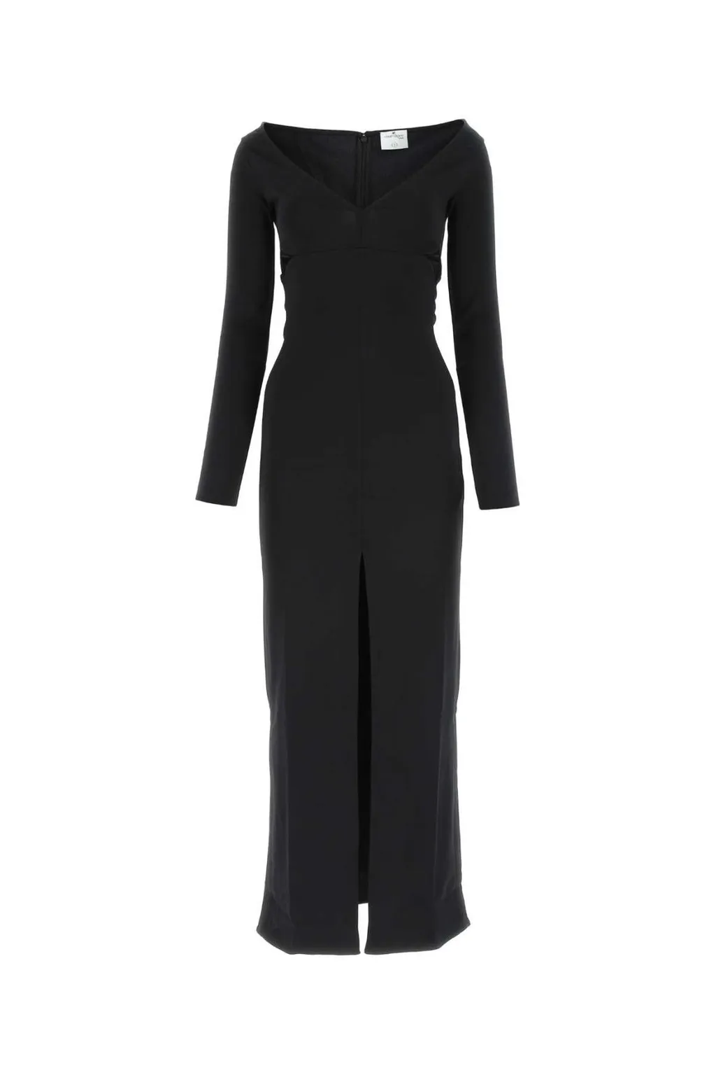 V-Neck Long-Sleeved Dress