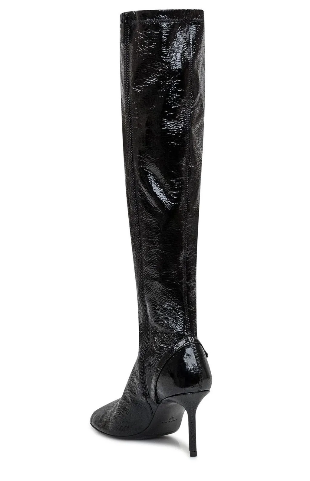Oblique Zipped Strap Boots