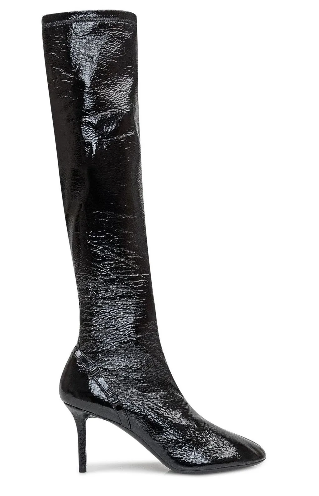 Oblique Zipped Strap Boots