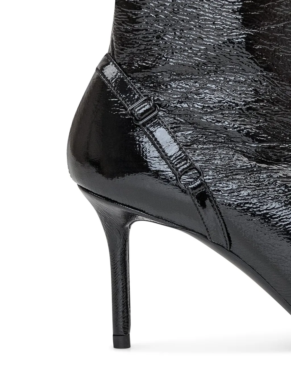 Oblique Zipped Strap Boots