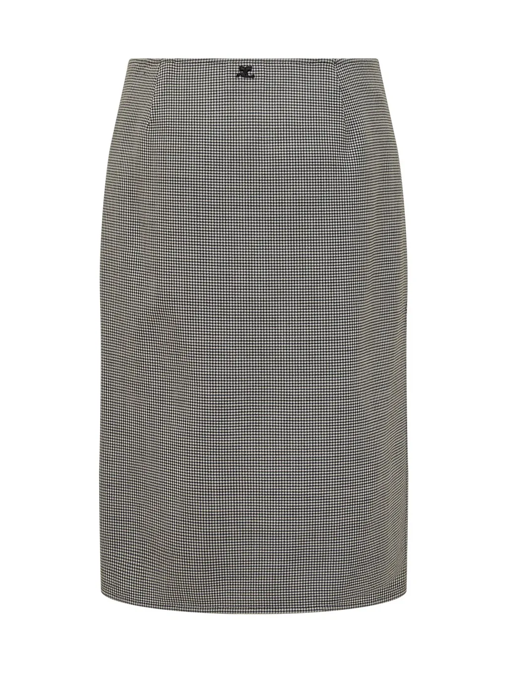 Oblique Houndstooth Midi Skirt