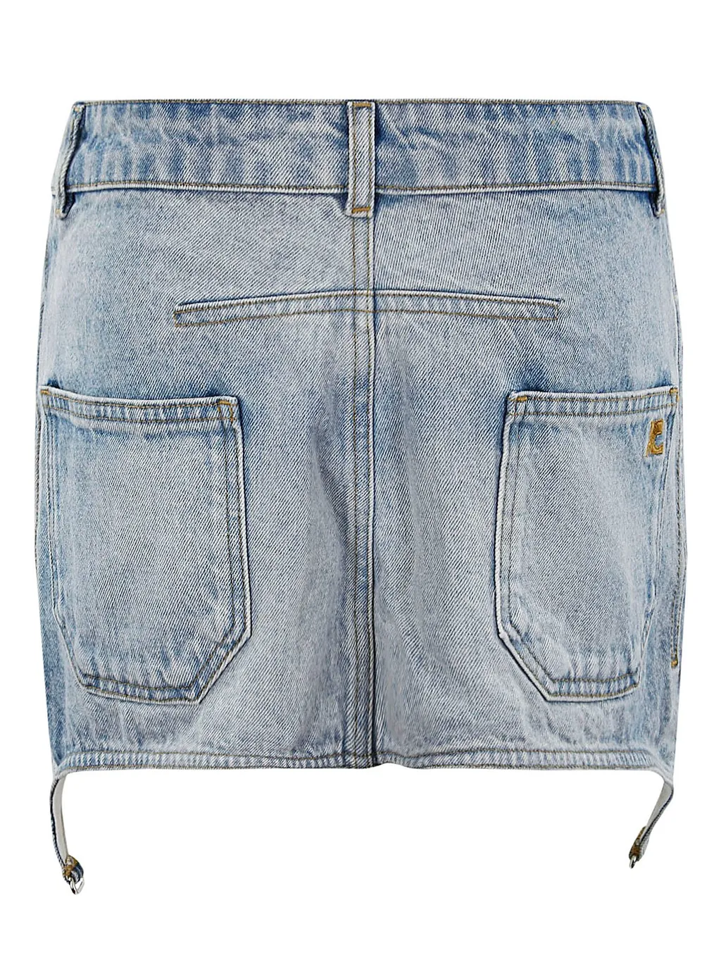 Suspenders Denim Mini Skirt
