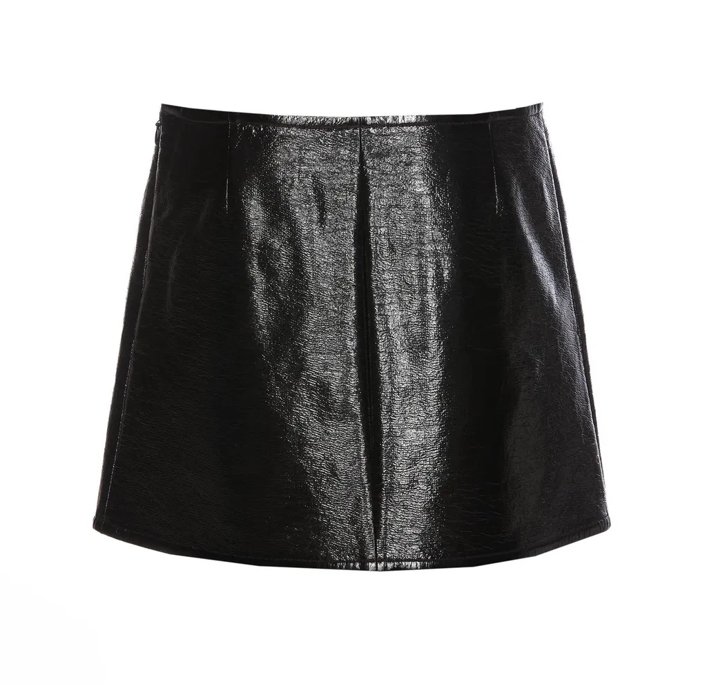 Ellipse Vinyl Mini Skirt