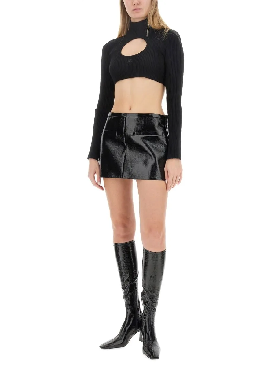 Cut-Out High Neck Jumper