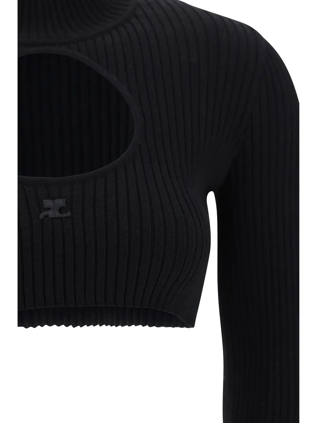 Cut-Out High Neck Jumper