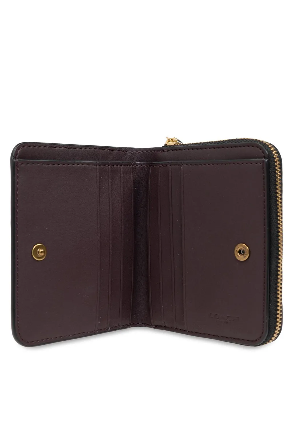 Logo Plaque Zipped Wallet