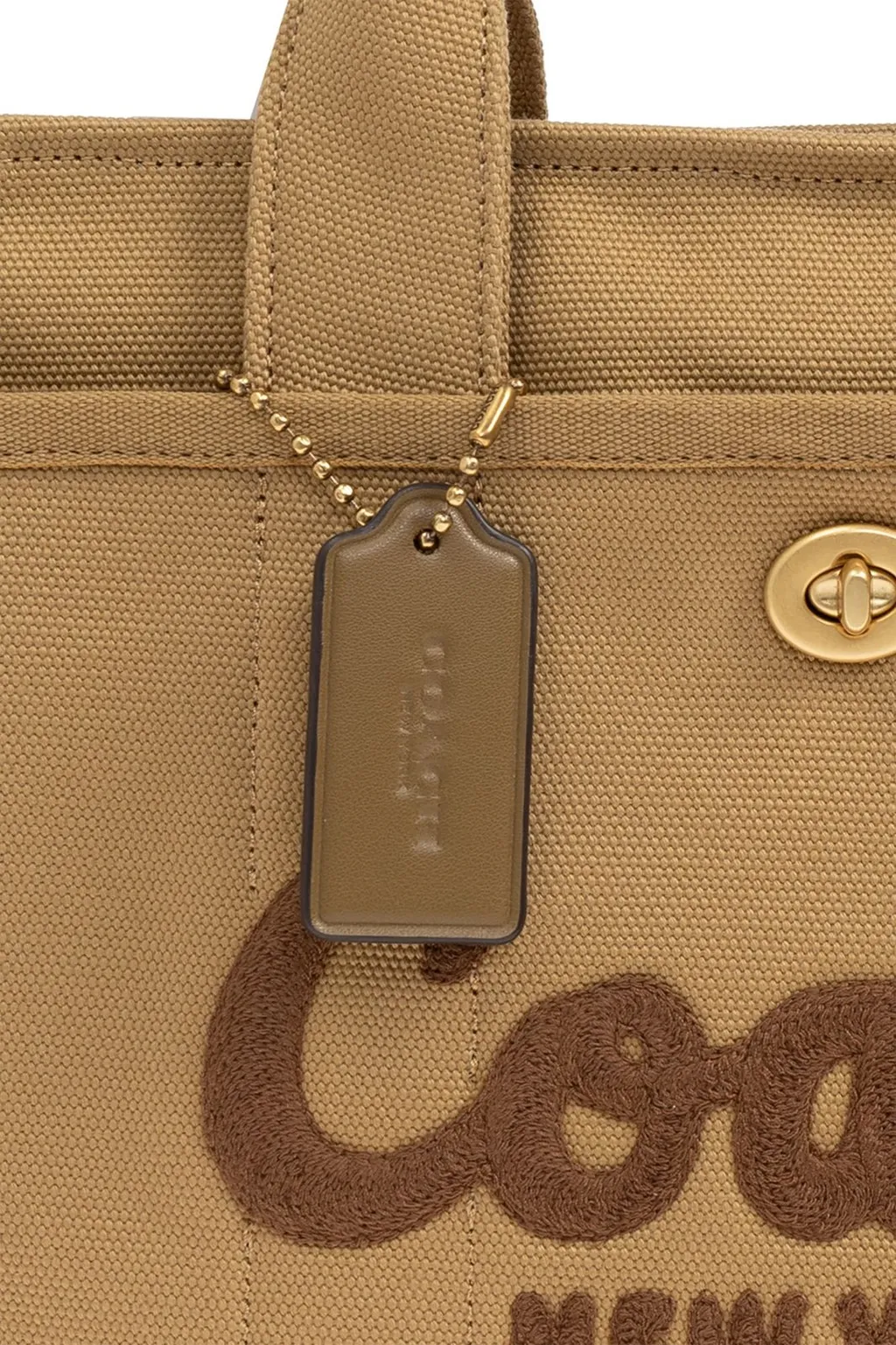 Logo Flocked Tote Bag