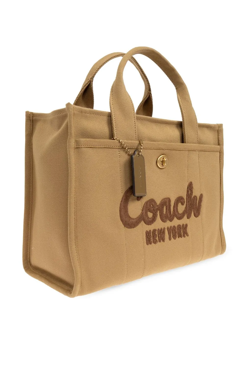Logo Flocked Tote Bag