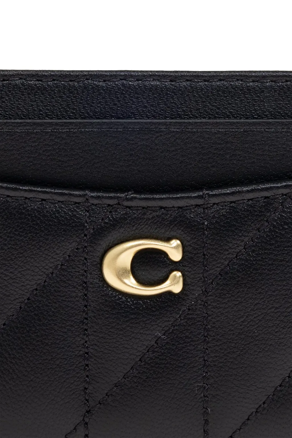 Logo Plaque Quilted Card Case