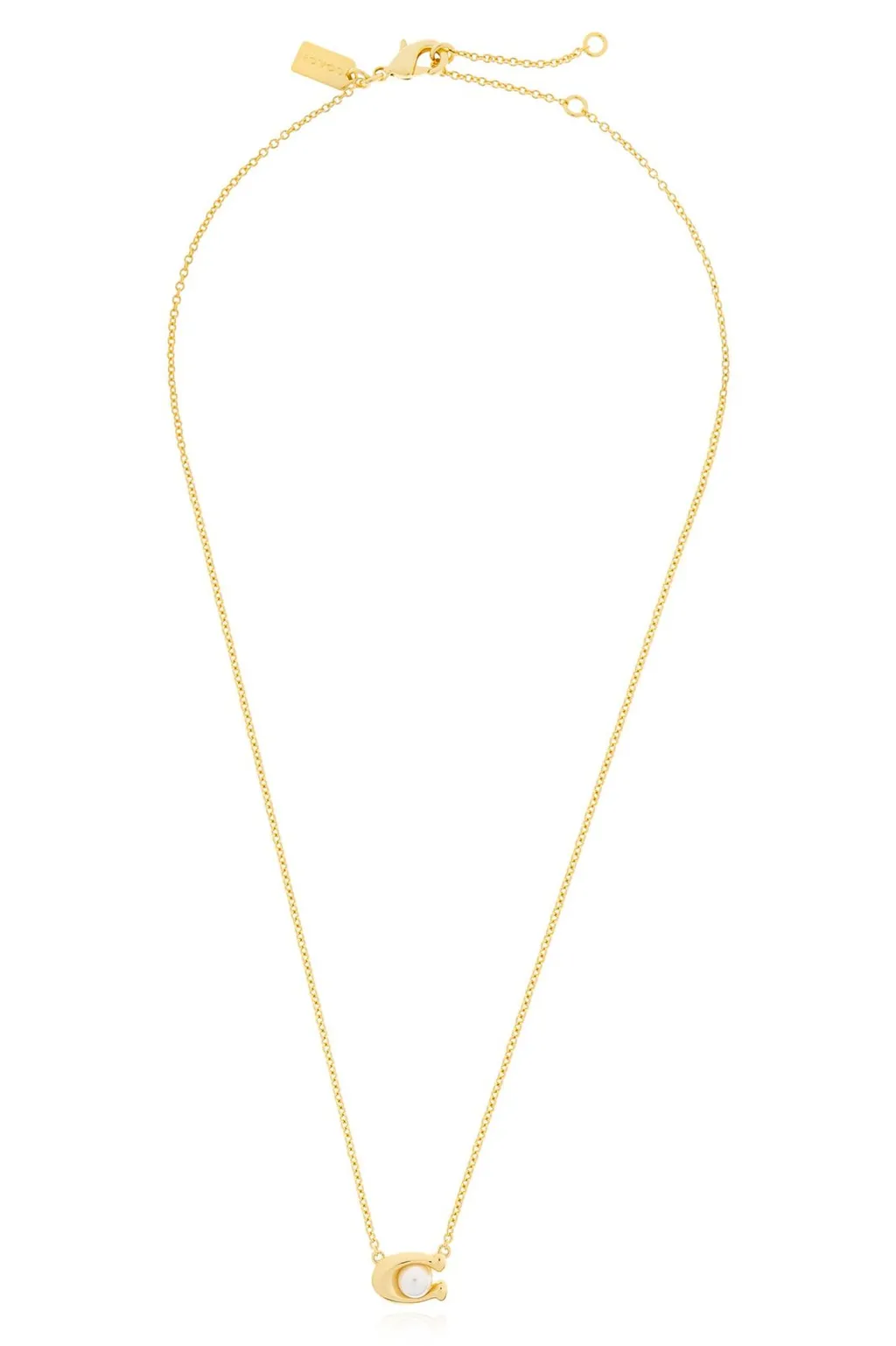 Logo Plaque Pendant Necklace