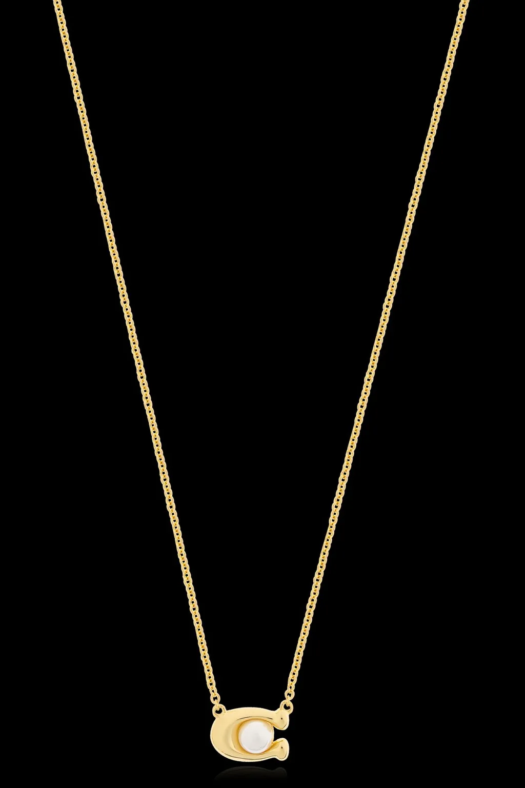 Logo Plaque Pendant Necklace