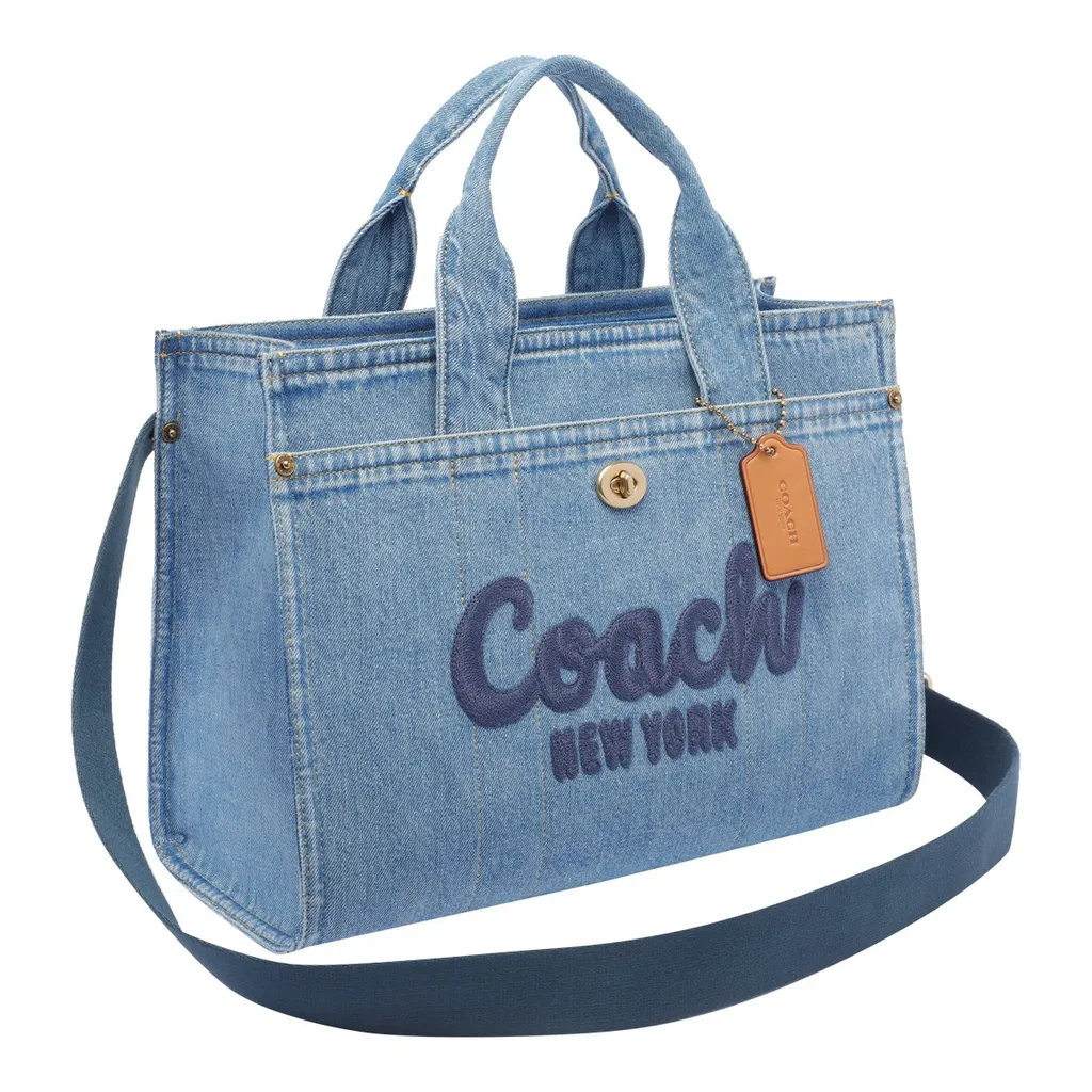 Logo Embroidered Cargo Tote Bag