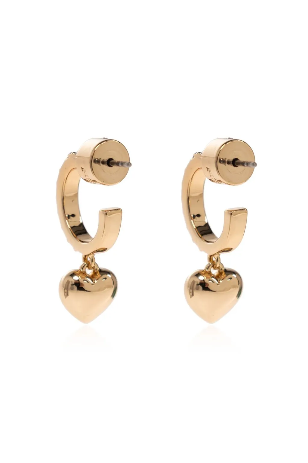 Embellished Heart Hoop Earrings