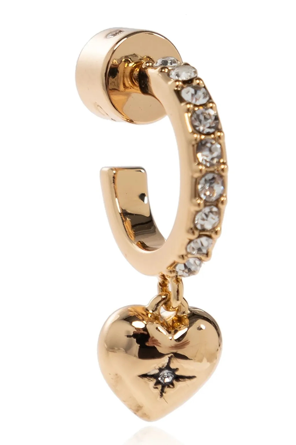 Embellished Heart Hoop Earrings