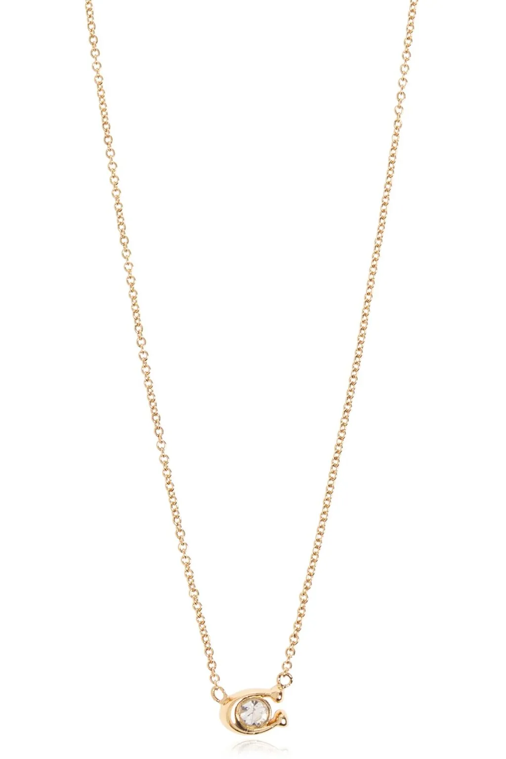 Logo Plaque Chain Linked Necklace